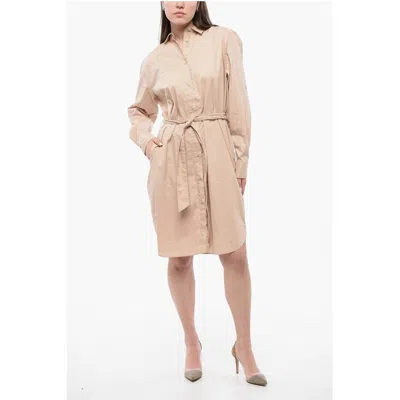 Woolrich Belted Long Sleeved Shirt Women's Dress