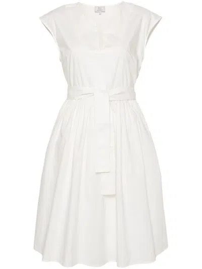 Woolrich Belted Poplin Short Dress