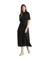 Woolrich Belted Short-sleeved Shirt Dress In Black