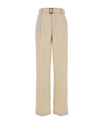 Woolrich Sand Viscose Blend Pant In Beige