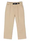 Woolrich Belted-waist Straight-leg Trousers In Neutrals