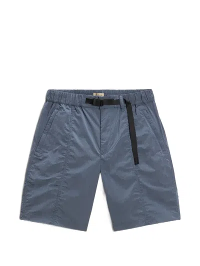 Woolrich Belted Water-repellent Shorts In Blue