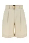 Woolrich Sand Viscose Blend Shorts