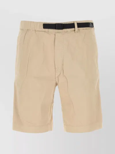 Woolrich Waist-strap Shorts In Sand