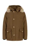 Woolrich Biscuit Cotton Blend Arctic Parka In Brown