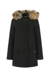 Woolrich Arctic Buttoned Jacket In Black