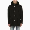 Woolrich Dark Blue Cotton Blend Arctic Parka In Black