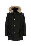 Woolrich Black Cotton Blend Arctic Parka