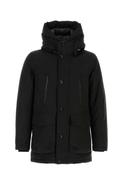 Woolrich Black Cotton Blend Down Jacket