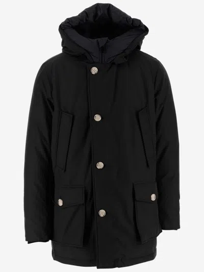 WOOLRICH BLACK ARCTIC PARKA IN RAMAR CLOTH