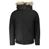 Woolrich Black Cotton Jacket In Black