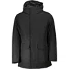Woolrich Black Cotton Jacket In Black
