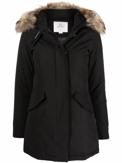 Woolrich Arctic Parka With Removable Fur In Black