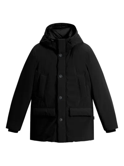 WOOLRICH BLACK HOODED JACKET