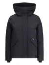 Woolrich Military Inspired Hooded Jacket In Black