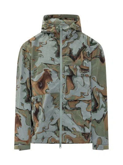 Woolrich Black Label Tie Dye Zipper Jacket In Green