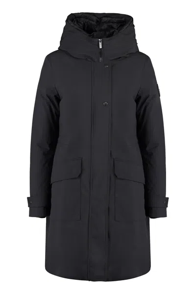 WOOLRICH BLACK MILITARY PARKA JACKET WITH REMOVABLE DOWN JACKET FOR WOMEN