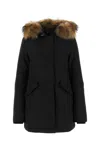 Woolrich Luxury Arctic Raccoon Parka In Black