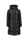 Woolrich Black Nylon Long Down Jacket In Black