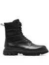 Woolrich Black Padded Ankle Boot In Black
