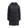 Woolrich Black Polyamide Coat In Black