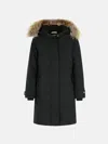 Woolrich Black Polyester Blend Parka In Black