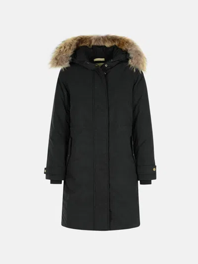 Woolrich Black Polyester Blend Parka