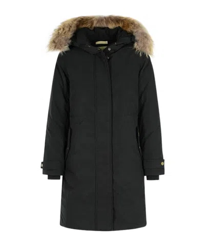 Woolrich Black Polyester Blend Parka