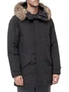 Woolrich Black Solid Hood Jacket In Black