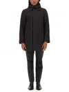 Woolrich Black Solid Hood Jacket In Black