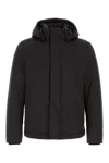 Woolrich Black Stretch Nylon Down Jacket In Black