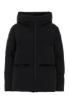 Woolrich Black Stretch Nylon Madison Down Jacket In Black