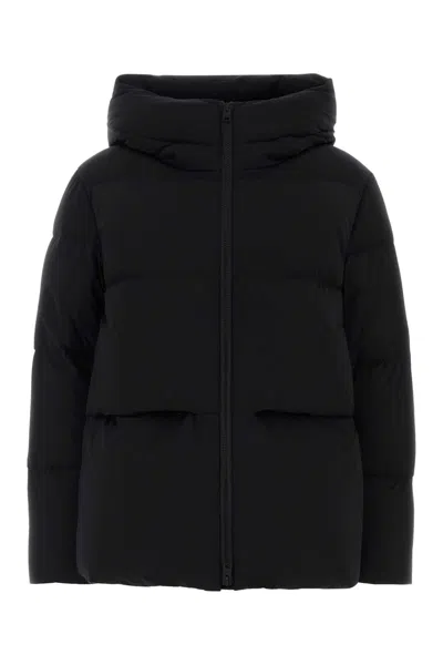 WOOLRICH BLACK STRETCH NYLON MADISON DOWN JACKET