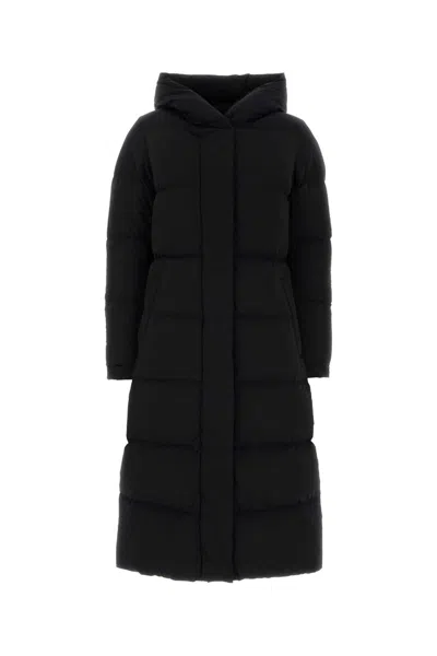 WOOLRICH BLACK STRETCH POLYESTER DOWN JACKET