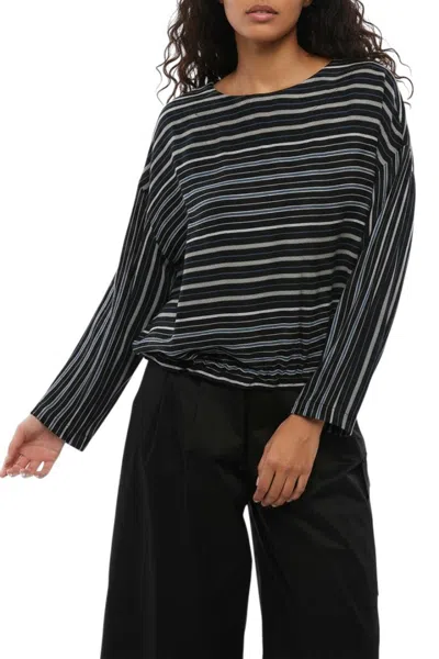 Woolrich Black Stripes Round Neck Top