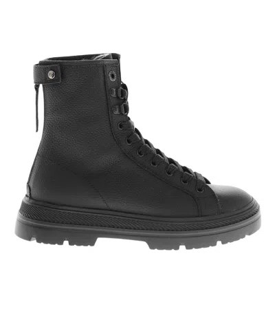Woolrich Black Textured Military Boots