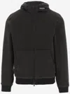 Woolrich Black Zip-up Logo Hoodie In Multi