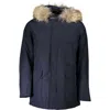 Woolrich Blu Cotton Men Jacket In Blue