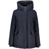 Woolrich Black Cotton Jacket In Blue