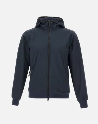 Woolrich Navy Blue Softshell Jacket With Hood