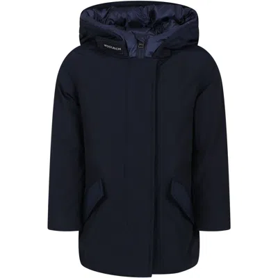 Woolrich Kids' Blue Arctic Parka For Girl With Logo