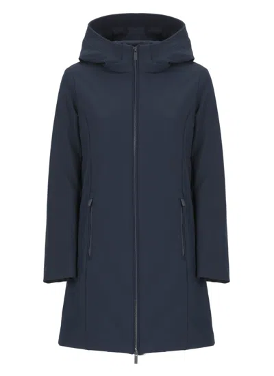 Woolrich Firth Hooded Cotton Suit In Blue