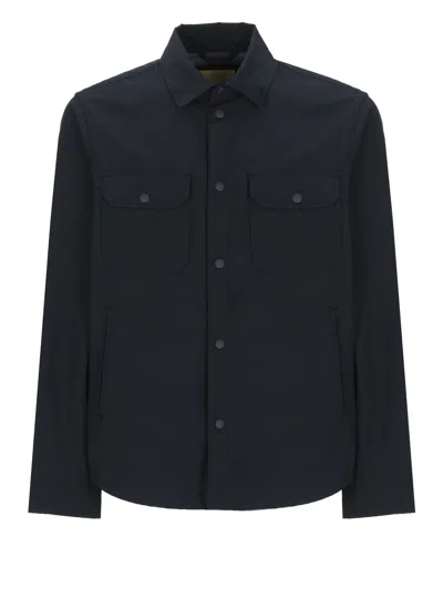 Woolrich Blue Light Ramar Cotton Casual Shirt In Black