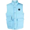 Woolrich Blue Polyester Men's Vest In Blue
