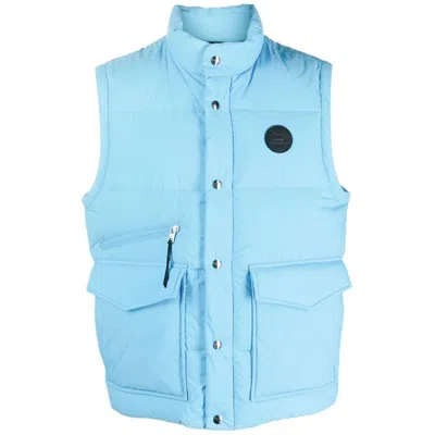 Woolrich Blue Polyester Men's Vest
