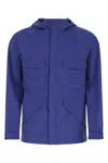 Woolrich Mountain Hidden Hood And Adjustable Hem Windbreaker In Blue