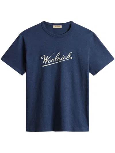 Woolrich Blue Roundneck Logo T-shirt
