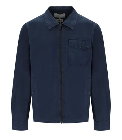 WOOLRICH WOOLRICH BLUE SHIRT-STYLE JACKET