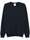 Woolrich Navy Blue Wool Sweater In Blue