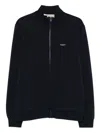 Woolrich Blue Zip-up Turtleneck Sweatshirt In Blue